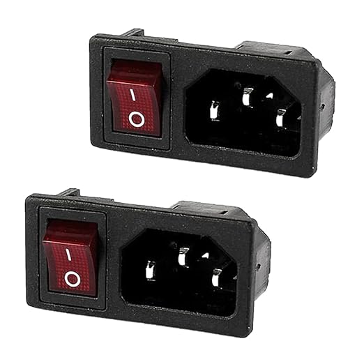 Ganasome 2 Pcs IEC320 C14 Inlet Module Male Power Socket by GANASOME