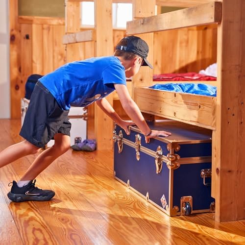rhino large essential trunk with wheels, camp footlocker on a desk or shelf