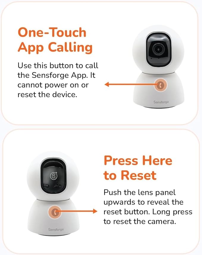Sensforge 2.5K White Indoor Pan-Tilt Dome Security Camera, AI Human & Pet - Image 9