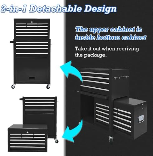 13 drawers tool chest with wheels,large capacity tool, package contents
