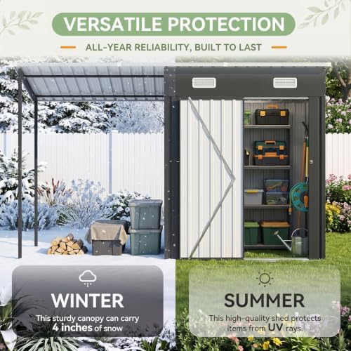 5x3ft outdoor storage shed & hardtop gazebo combo on a desk or shelf