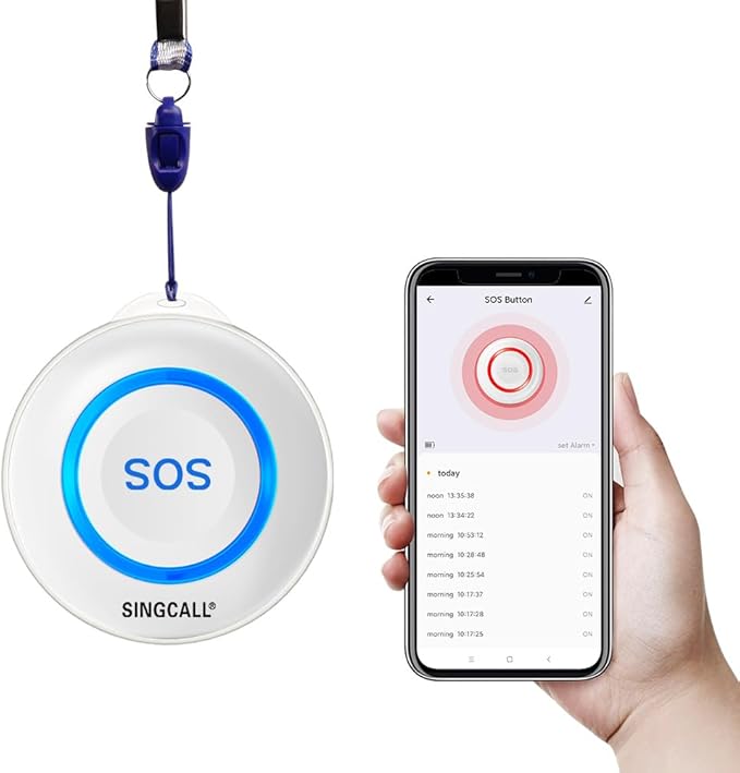 SINGCALL Tuya WiFi Intelligent Healthcare SOS Wireless Caregiver Alert Call by SINGCALL