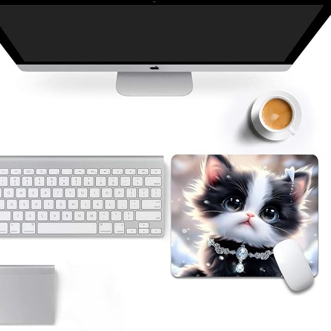 Cute Cat Square Mouse pad, Waterproof, Anti Slip Rubber Base, Computer Mouse pad - Image 6