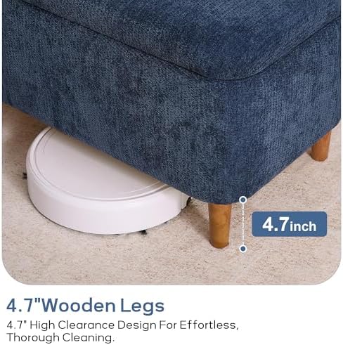 39.4" ottoman with storage upholstered storage bench for on a desk or shelf