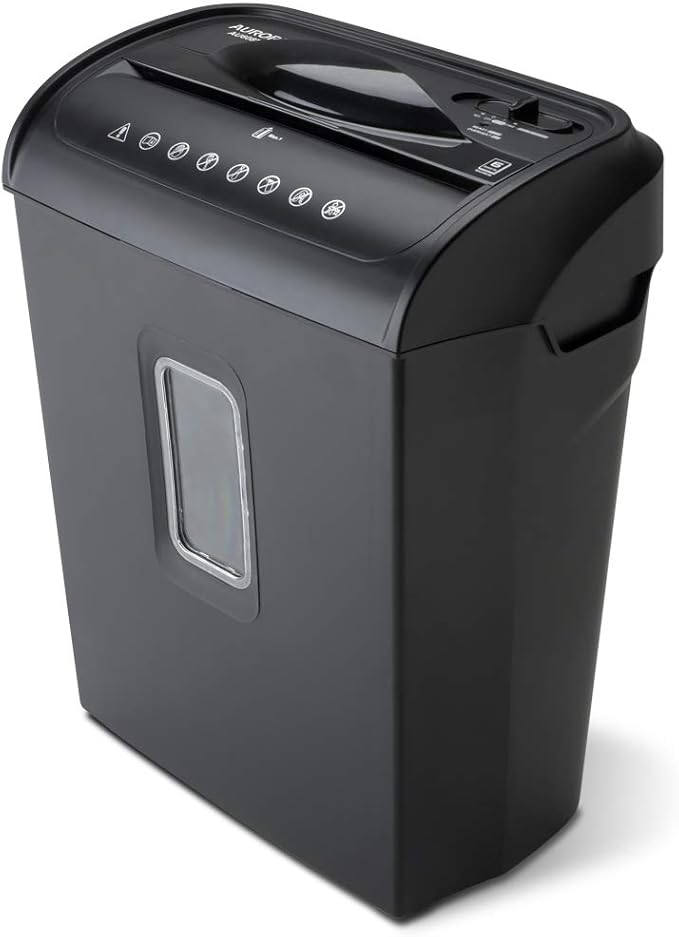 Aurora AU608MB High-Security 6-Sheet Micro-Cut Paper Credit Card Shredder by Aurora