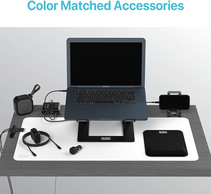 BLACK+DECKER Laptop Stand for Computer Desk, Ergonomic Laptop Stand for Desk - Image 8
