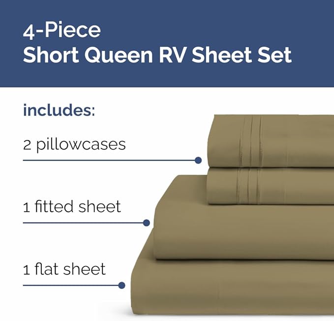 RV Short Queen Sheet Set 60 X 75 - Image 2