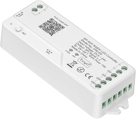 BTF-LIGHTING 2.4G WiFi DR04W SPI RGBW Controller Tuya APP/Smart Life/Google by BTF-LIGHTING