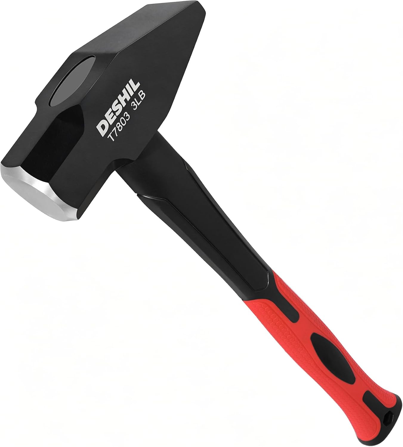 3 lb Flat Peen Blacksmith Hammer with Fiberglass Handle | Controlled Impact, Secure Hold, Balanced Swing, Comfort Grip, Forging Metalwork Masonry Demolition Repair Garage Jobsite Use