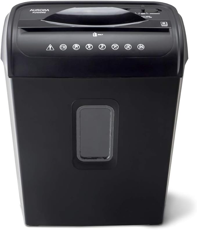 Aurora AU608MB High-Security 6-Sheet Micro-Cut Paper Credit Card Shredder - Image 2
