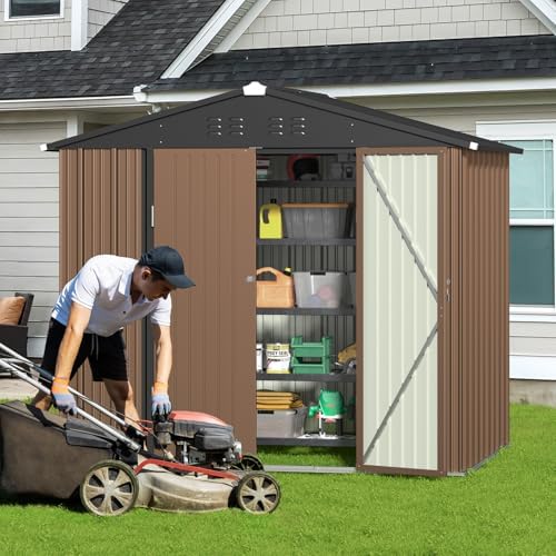 gizoon 8 x 6 ft outdoor storage shed, main product view