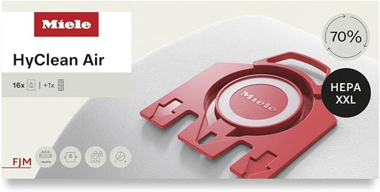 Miele Genuine Performance Pack AirClean 3D FJM Vacuum Cleaner Bags, 16 x Bags by Miele