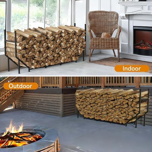 6 ft firewood rack outdoor, heavy duty metal, package contents
