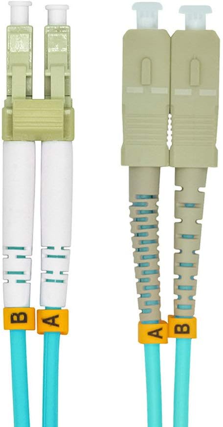 Jeirdus 2Meters 6ft LC to SC Duplex 50/125 10G OM3 Multi-Mode Fiber Optic Cable - Image 2