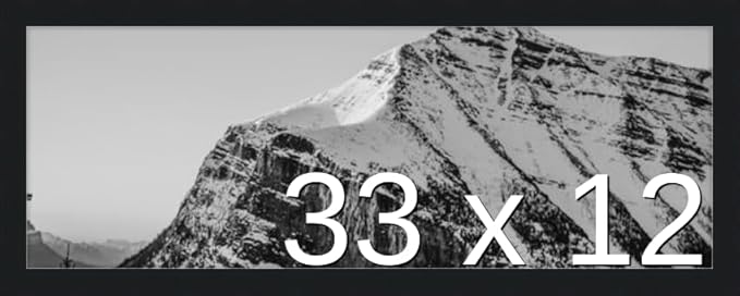 Frame It Easy 33 x 12 Black Wood Frame by FrameItEasy