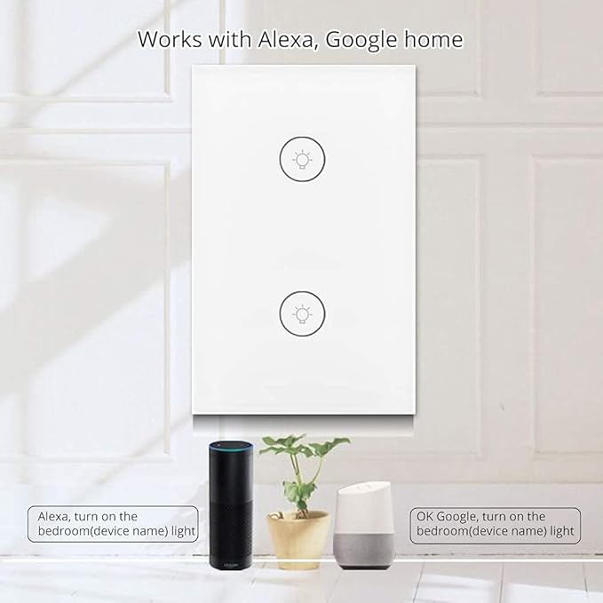 WiFi Smart Wall Touch Light Switch Glass Panel Wireless Remote Control by - Image 3
