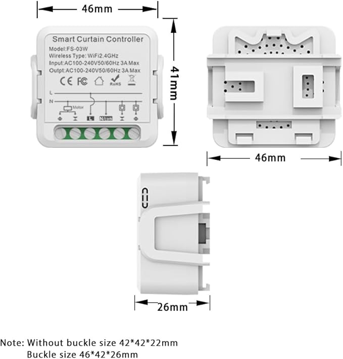 FTVOGUE Smart Curtain Controller Zigbee Switch, Voice Control, Shared Devices - Image 2