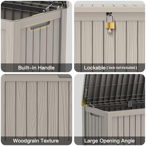mars villa 120 gallon deck box, outdoor storage, package contents