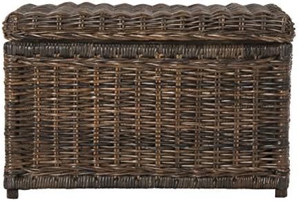 happimess elijah 31" wicker storage trunk footlocker chest, package contents