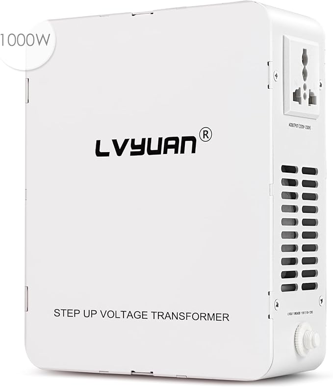 LVYUAN 1000W 110/120V to 220/240V Voltage Converter Step Up Transformer by LVYUAN