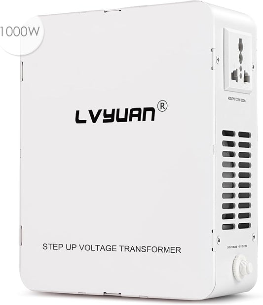 LVYUAN 1000W 110/120V to 220/240V Voltage Converter Step Up Transformer by LVYUAN