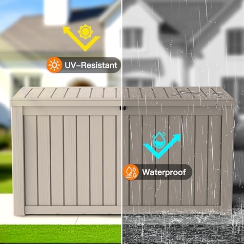 mars villa deck box, outdoor storage box waterproof, view 9