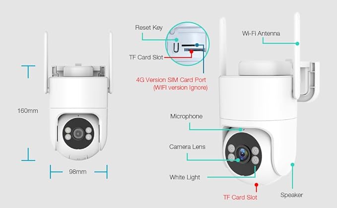 6MP TUYA Security Camera Outdoor, 2.4G/5G WiFi Cameras - Image 7