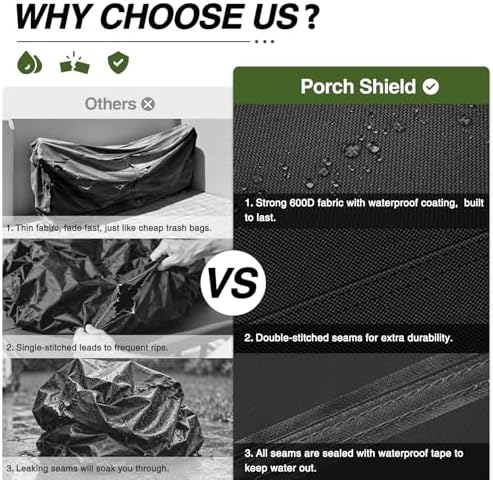 porch shield 8ft waterproof firewood rack cover (cover, close-up detail