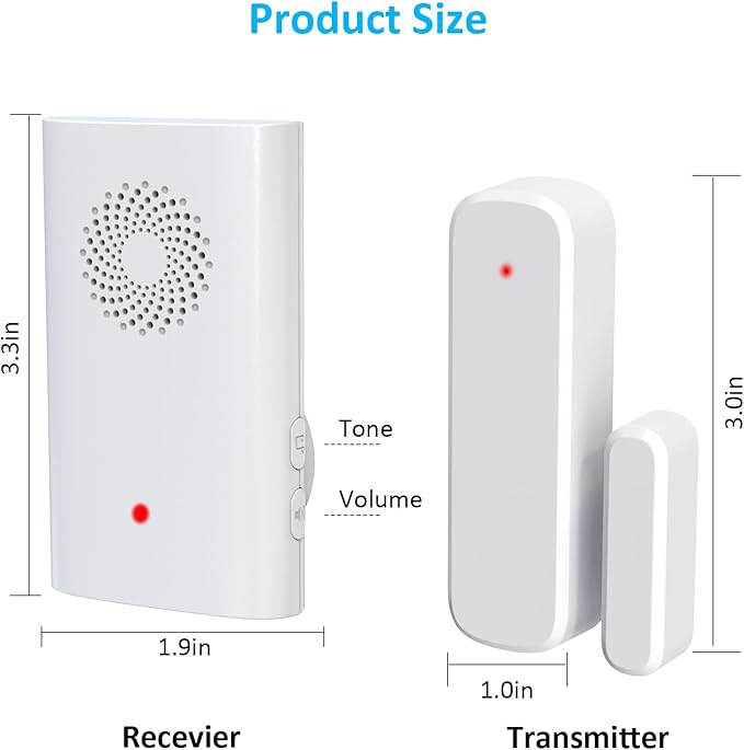 Wireless Door Sensor Chime, Door Open Alarm When Entry Business/Office/Store - Image 7
