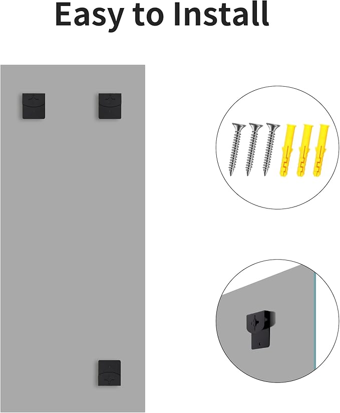 CILIBER Frameless Mirror, 20x48 Inch Bathroom Mirrors - Image 9