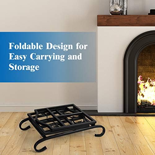 goflame firewood log rack foldable, indoor outdoor firewood, package contents