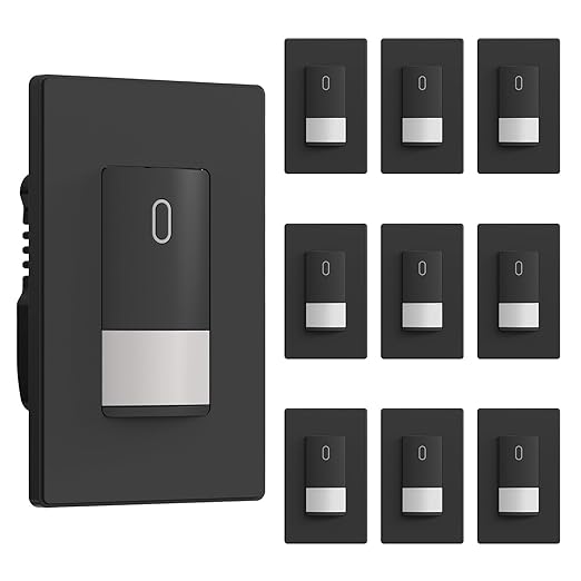 ELEGRP Matte Black Single Pole Occupancy Motion Sensor Light Switch, Need by ELEGRP%7CELEGROUP