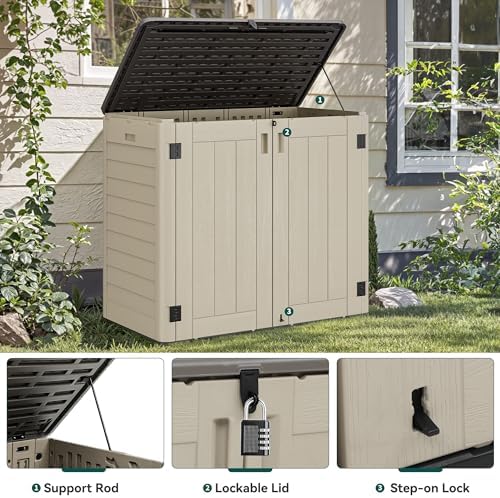 yitahome outdoor storage shed w/o shelf, 30 cu, package contents