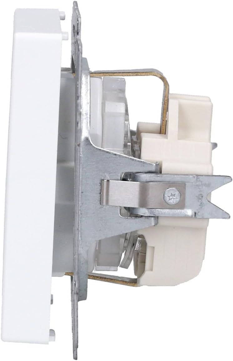 Busch-Jaeger 20EUCKS-84 SCHUKO Socket outlet with increased protection against accidental contact, davos/studio white, solo