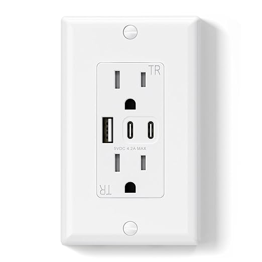 ELEGRP USB Outlets, 15 Amp Wall Outlet by ELEGRP%7CELEGROUP
