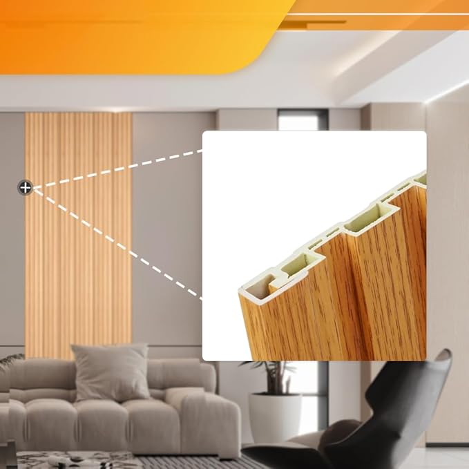 OUZUGIE 8-Pack 57 Inches, WPC Slat Wall Panel Trim, Corner Guard - Image 3
