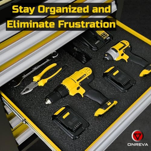 onreva tool box foam organizer 22x18x1 inch 4pack, package contents