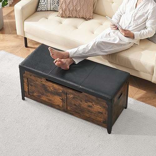 gaomon 39.4" storage chest, storage bench with safety, view 9