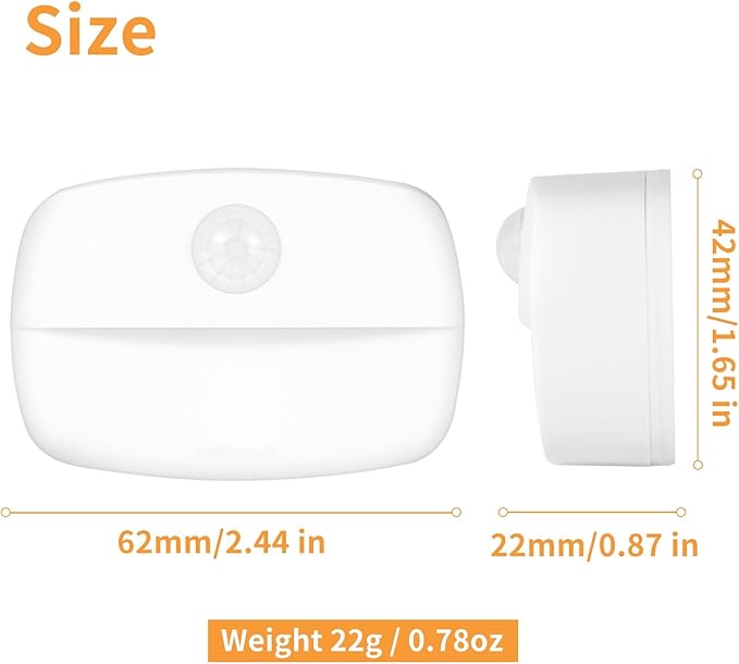ZISUYU Motion Sensor Light Indoor Led Night Light Stick on Nightlight Battery - Image 6