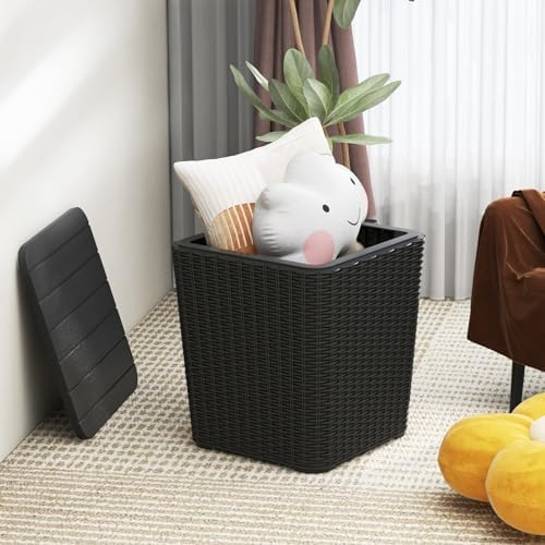 giantex 11.5 gallon deck box, outdoor side table on a desk or shelf