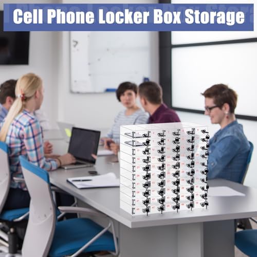 layhit 50 slots cell phone locker box for showing dimensions