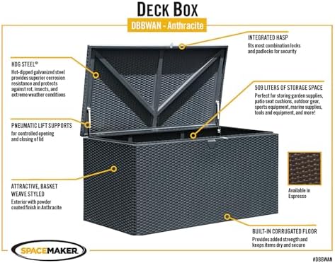 arrow 4' x 2' x 2' spacemaker anthracite, view 12