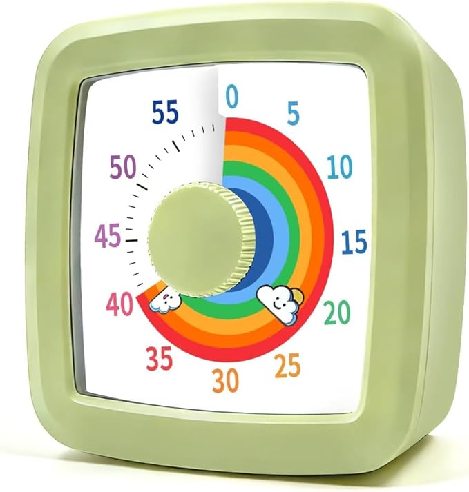 MEPHILIMIA Green Visual Timer 60 Minute Countdown Timer Desk Timer Kids Time by Unknown