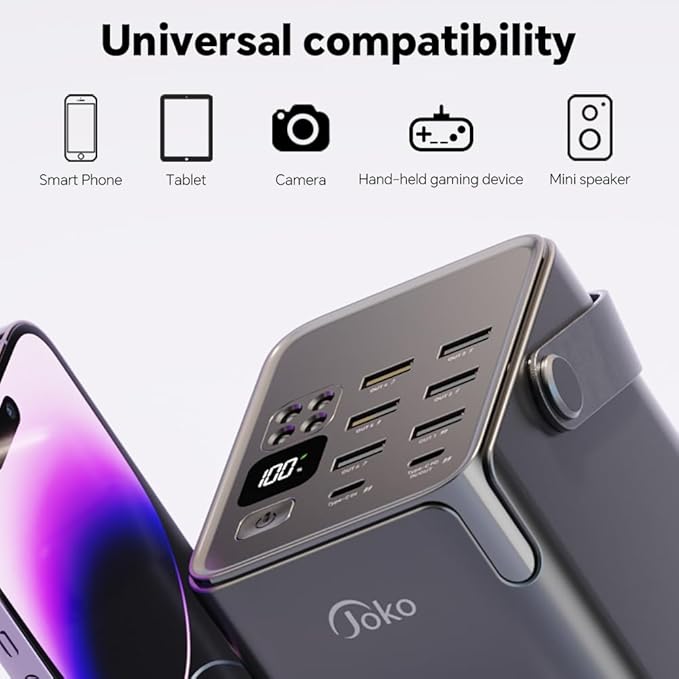 JOKO 70000mAh Power Bank High Capacity 20W PD 3.0 Fast Charging 22.5W Max Large - Image 7