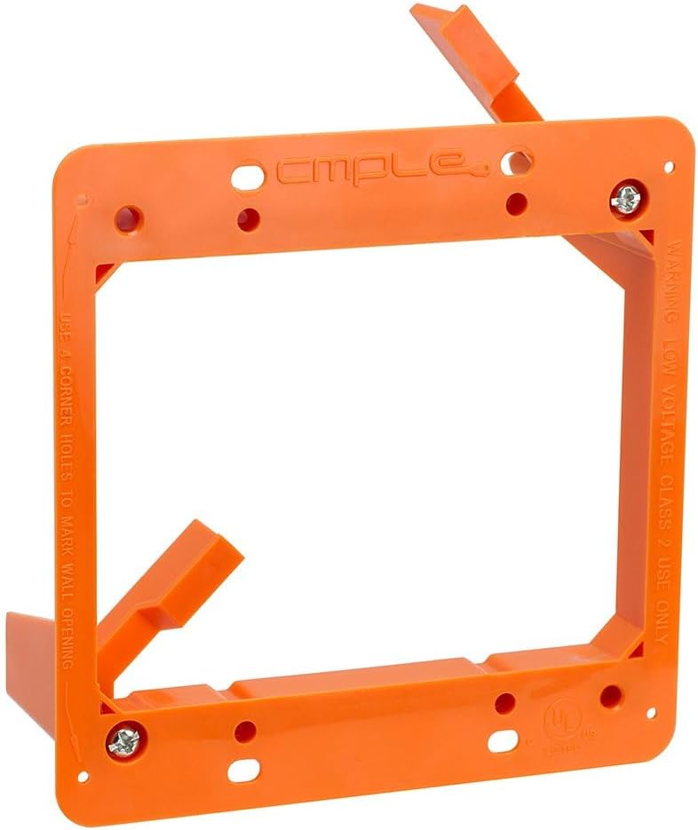 Low Voltage Mounting Bracket 2 Gang Multipurpose Drywall Mounting Wall Plate Bracket – Dual Gang