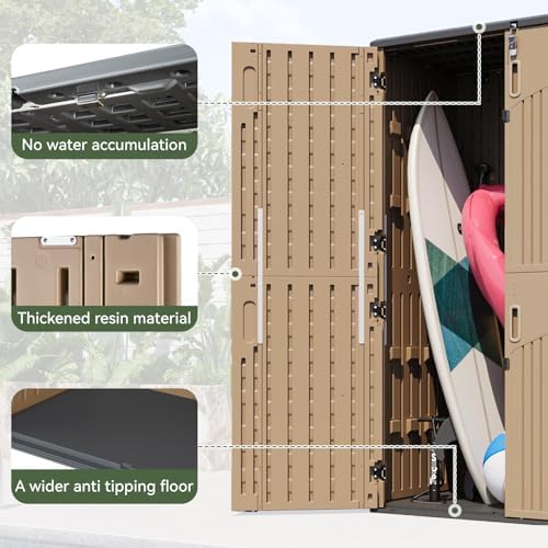 aoxun outdoor storage shed with 2 shelves &, package contents