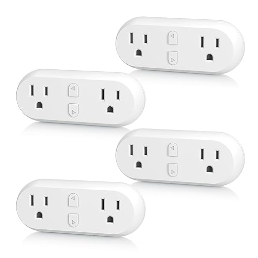 HBN Smart Plug 15A, WiFi&Bluetooth Outlet Extender Dual Socket Plugs Works by HBN