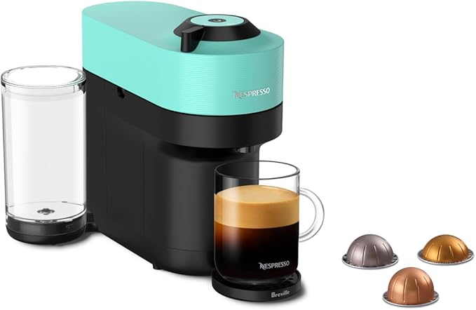 Nespresso Vertuo Pop+ Coffee and Espresso Maker by Breville, Aqua Mint by Nespresso
