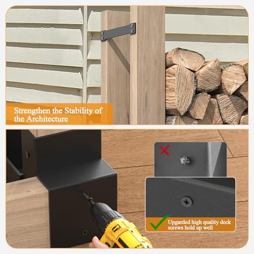 mr ironstone firewood rack outdoor indoor, adjustable to, package contents