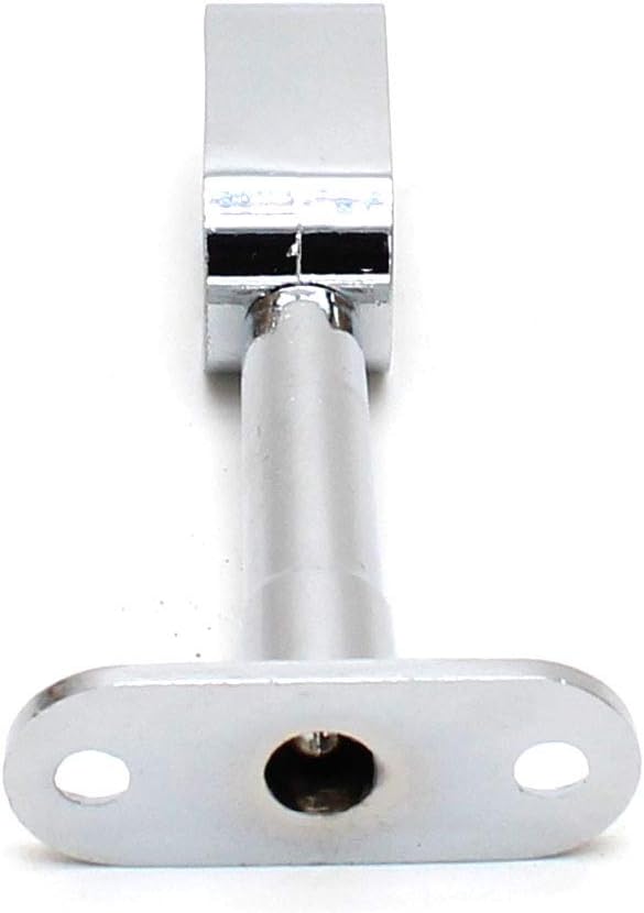 OvalRetractable Wardrobe Bracket, 16 mm Diameter, Ceiling Mounted Track Bar Support Socket 2 Pieces (All-Pass Silver)